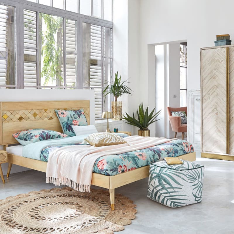 Lit en bois de manguier 160x200 - miniature 7