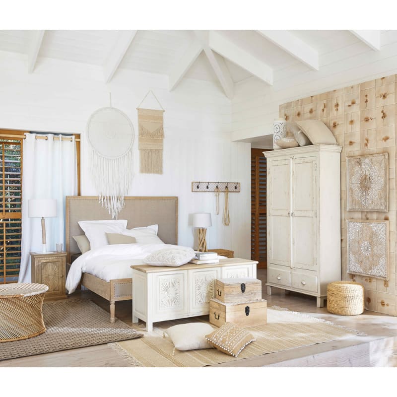 Lit en lin beige 160x200 - miniature 8