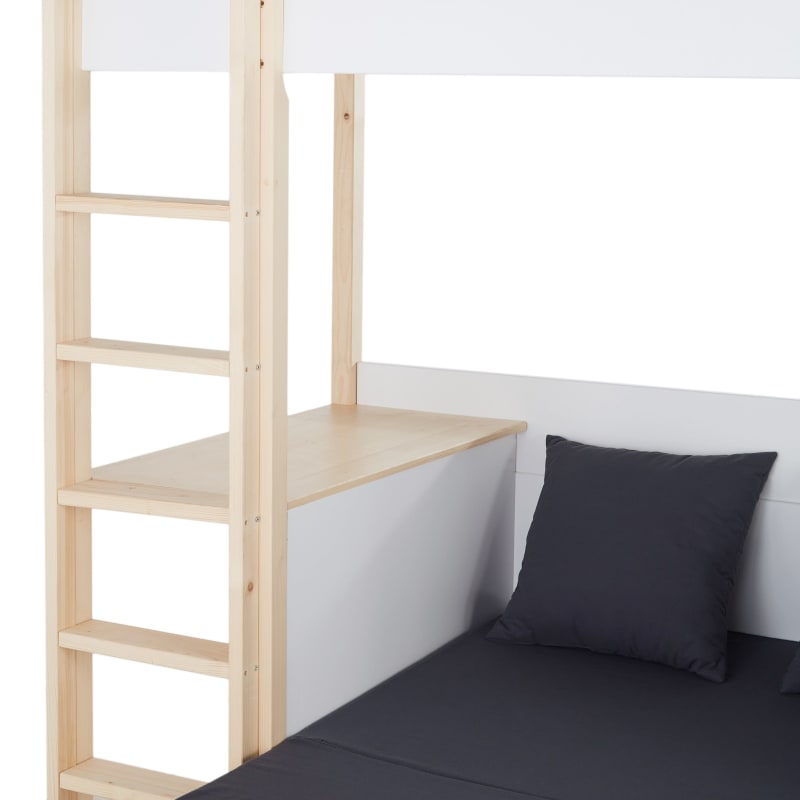 Lit enfant évolutif surélevé écru avec bureau 90x209 - miniature 4