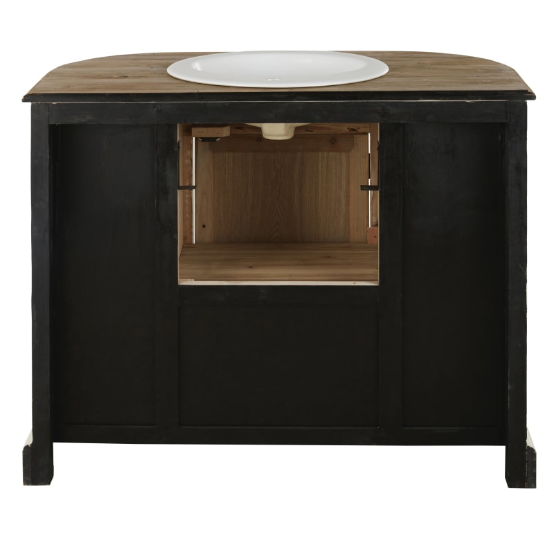 Meuble vasque de salle de bains 2 tiroirs 3 portes ivoire - miniature 4