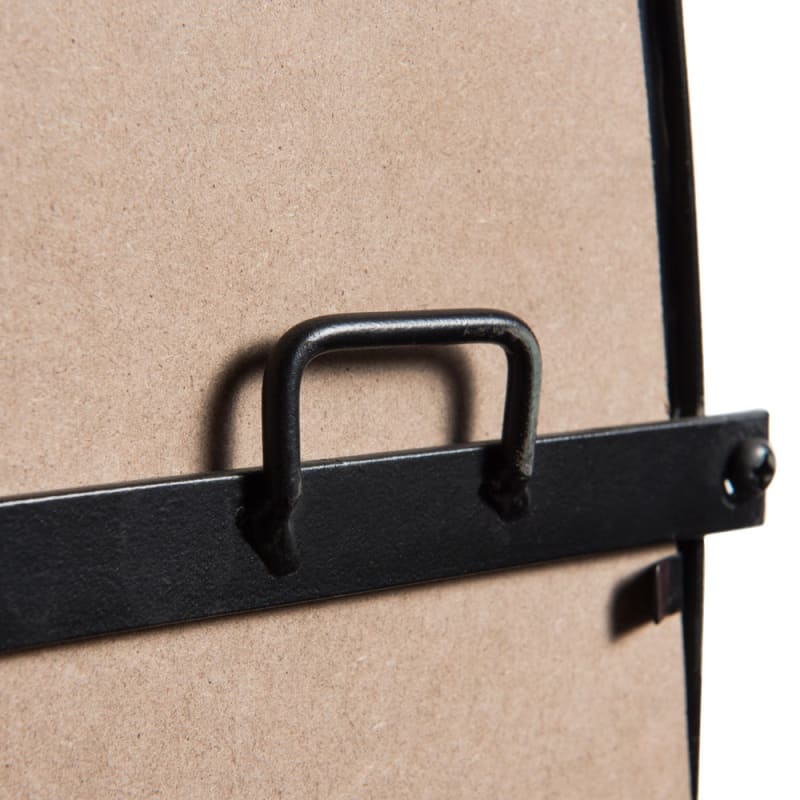 Miroir fenêtre arche en métal noir 92x135 - miniature 5