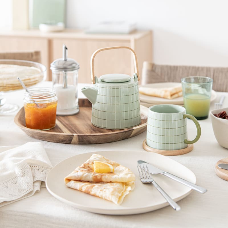 Nappe en coton écru et jour échelle 150 x 350 cm - miniature 5