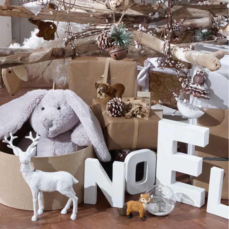 Peluche enfant lapin grise H 35 cm BUNNY - miniature 2