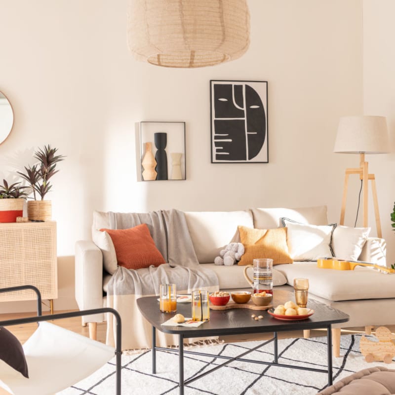 Pied de lampadaire en hévéa clair H132 - miniature 4