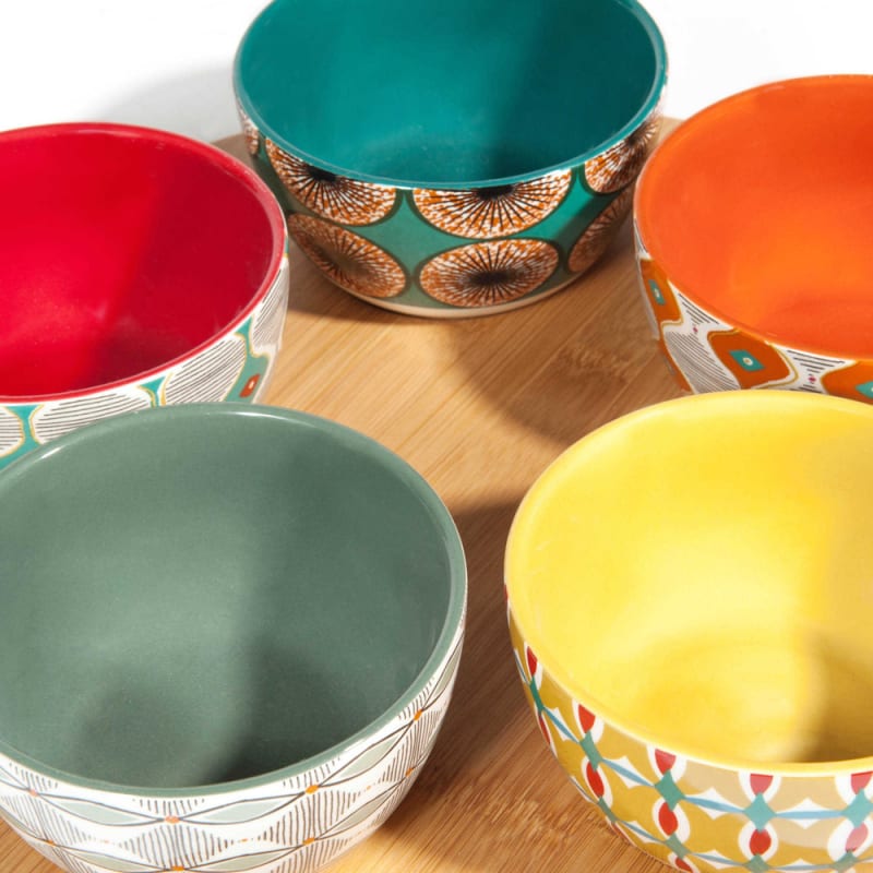 Plateau apéritif en céramique multicolore - miniature 3