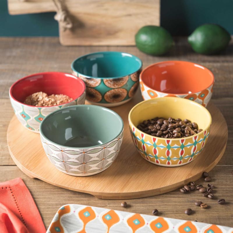 Plateau apéritif en céramique multicolore - miniature 5