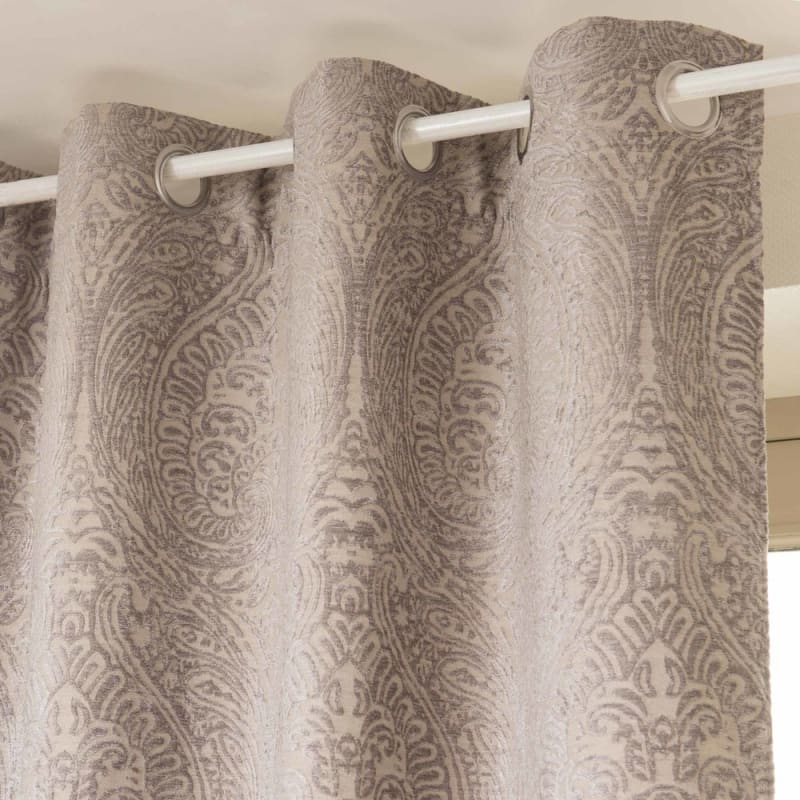 Rideau à œillets beige à l'unité 130x270 - miniature 2