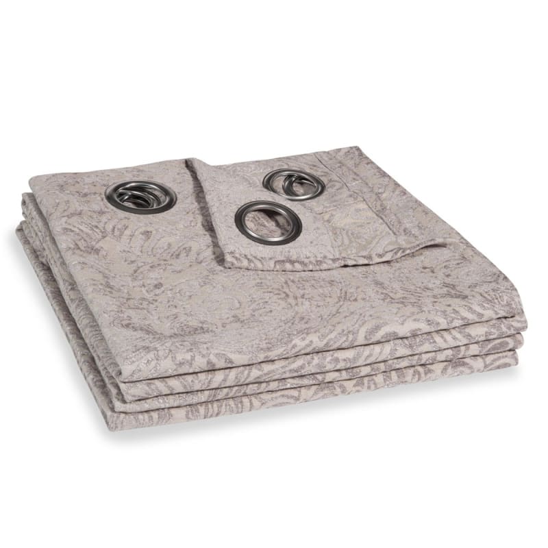 Rideau à œillets beige à l'unité 130x270 - miniature 3