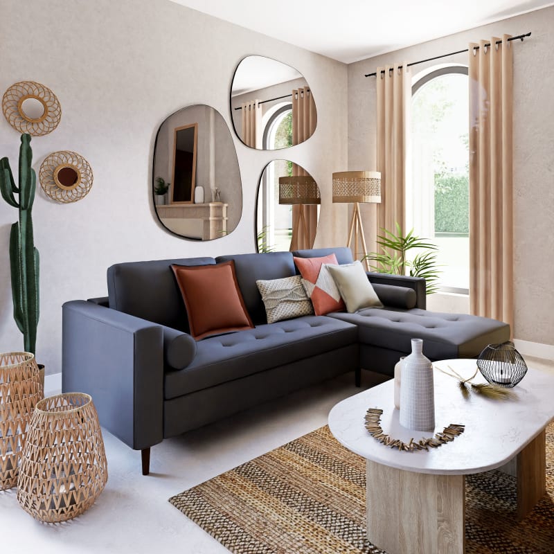 Rideau à œillets en lin lavé beige à l'unité 130x300 - miniature 4