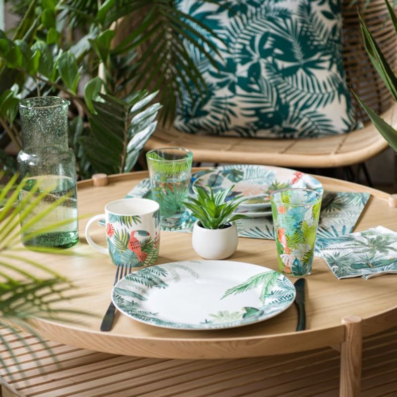 Serviettes en papier imprimé tropical 33x33 (x20) - miniature 2