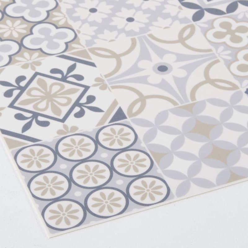 Set de table en vinyle motifs carreaux de ciment multicolores - miniature 2
