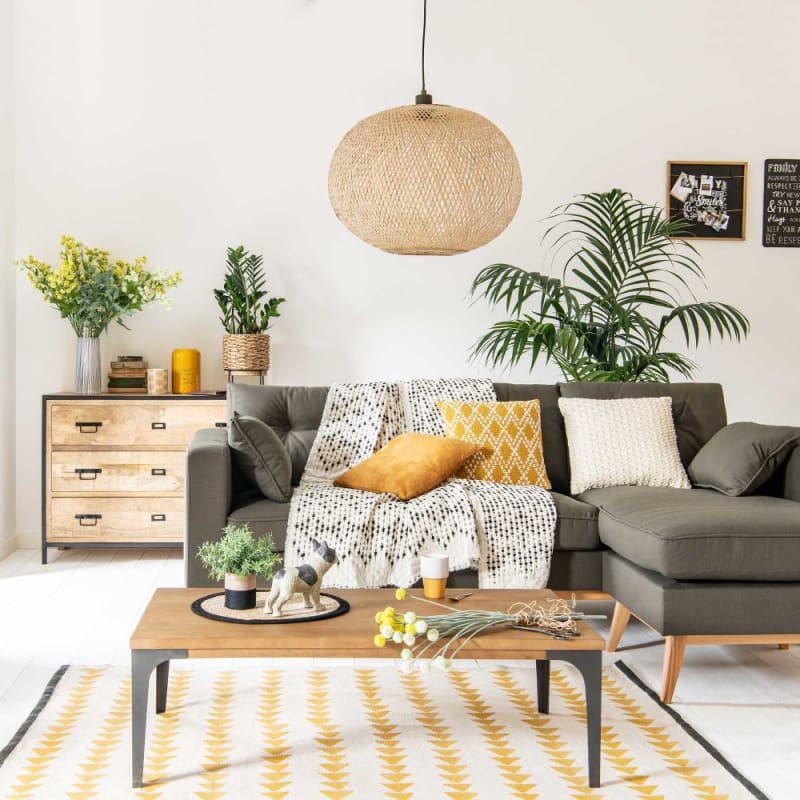 Suspension non électrifiée en rotin D60 - miniature 5