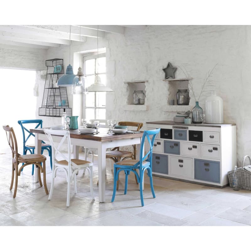 Table à manger extensible en peuplier massif 8/10 personnes L160 - miniature 2