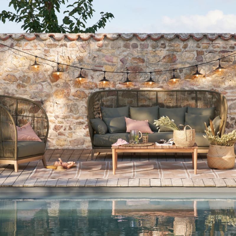 Table basse de jardin en acacia massif L120 - miniature 7