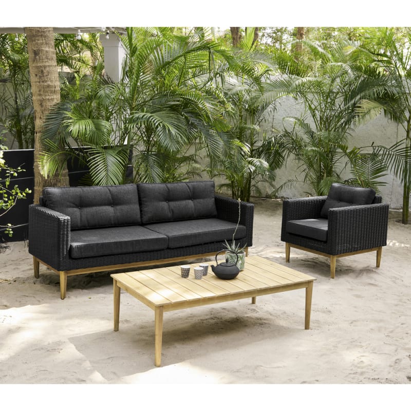 Table basse de jardin en acacia massif L120 - miniature 12