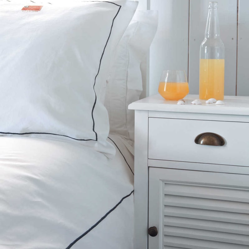 Table de chevet 1 tiroir blanche - miniature 7