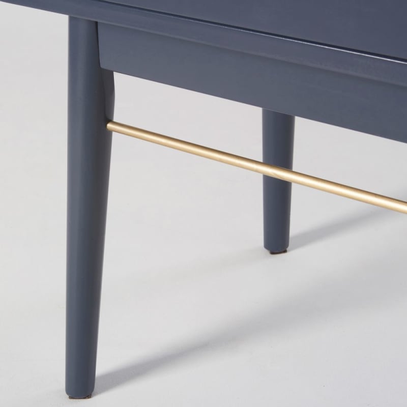 Table de chevet 1 tiroir bleu foncé - miniature 5