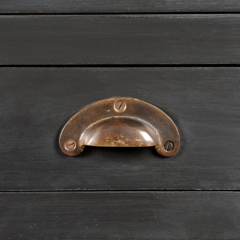 Table de chevet 2 tiroirs en manguier gris - miniature 3