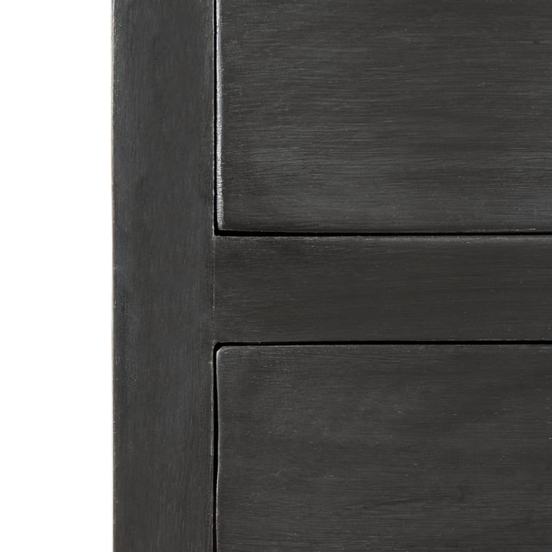 Table de chevet 2 tiroirs en manguier gris - miniature 4