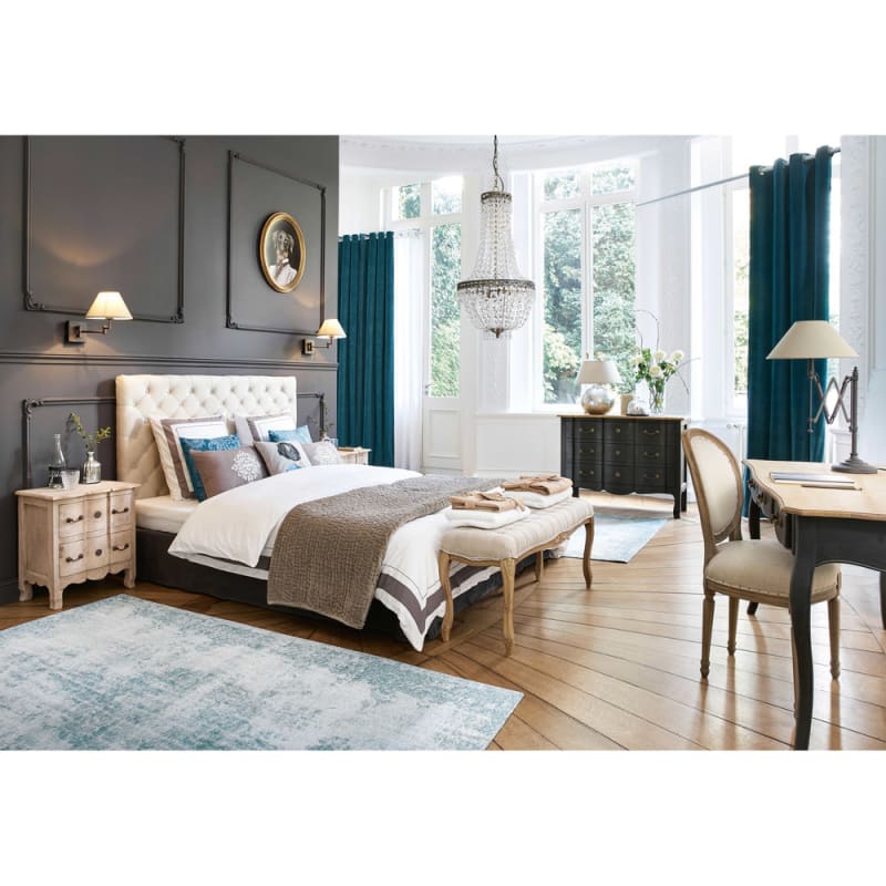 Table de chevet avec tiroirs en manguier et acacia - miniature 10