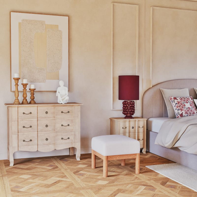 Table de chevet avec tiroirs en manguier et acacia - miniature 11