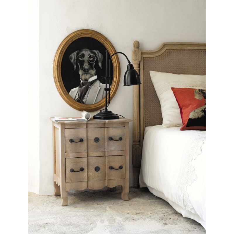 Table de chevet avec tiroirs en manguier et acacia - miniature 9