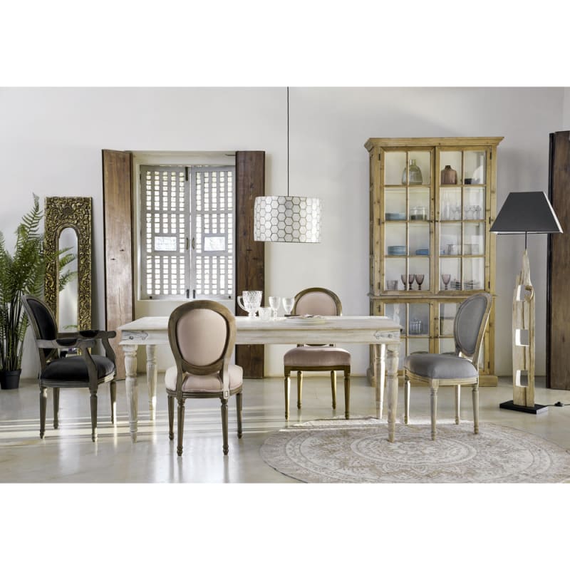 Tapis rond jute et coton tissé blanc D180 - miniature 9