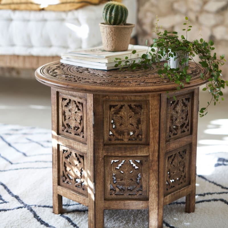 Tapis style berbère tufté écru motifs graphiques noirs 140x200 - miniature 11