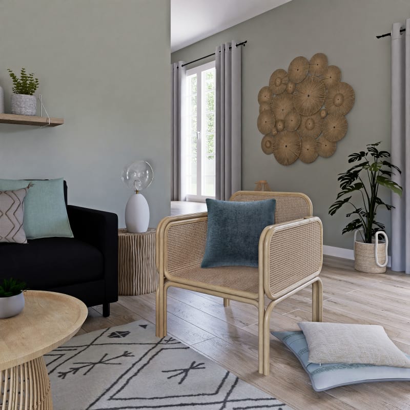 Tapis style berbère tufté écru motifs graphiques noirs 140x200 - miniature 9