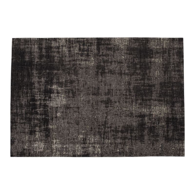 Tapis vintage tissé jacquard noir 200x290