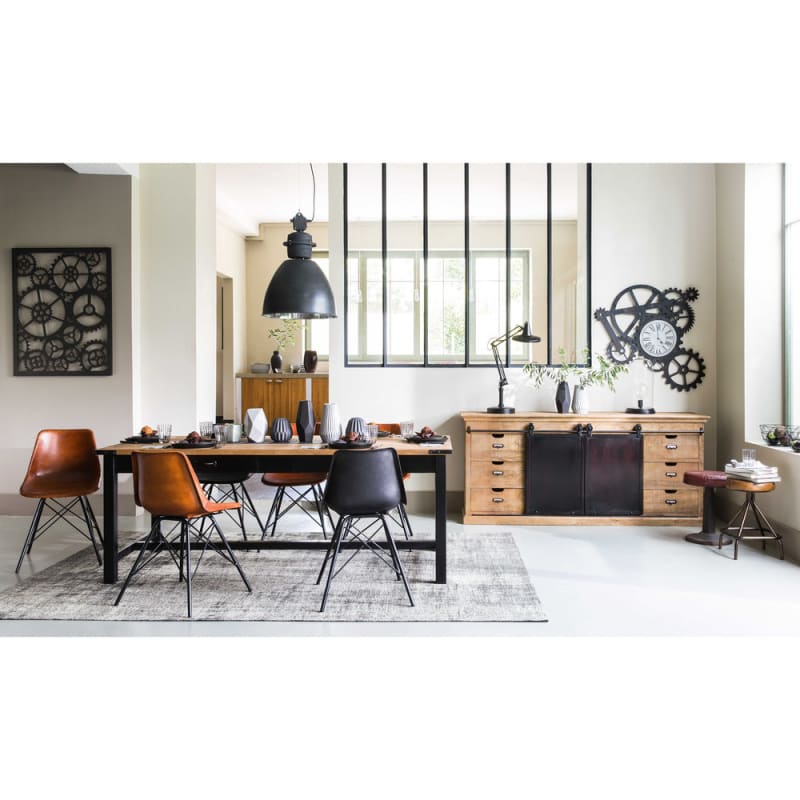 Tapis vintage tissé jacquard noir 200x290 - miniature 19