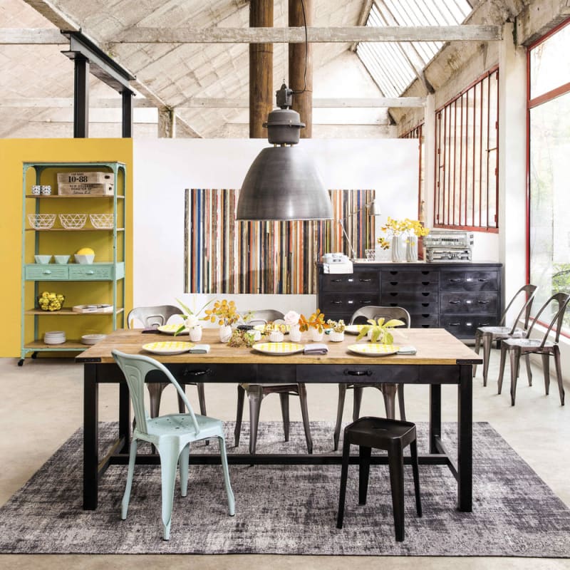 Tapis vintage tissé jacquard noir 200x290 - miniature 18