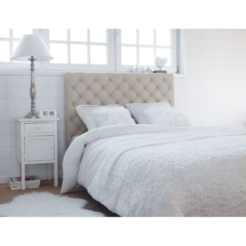 Tête de lit capitonnée en lin pour couchage 160 - miniature 11