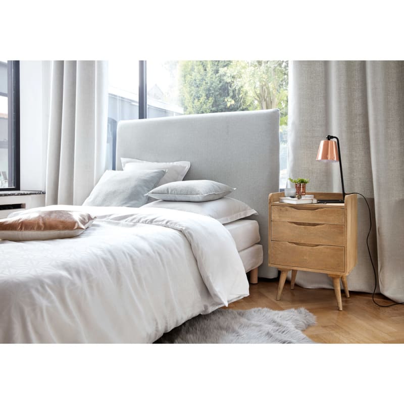 Tête de lit en bois houssable pour couchage 180 gris - miniature 5