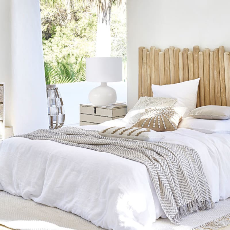 Tête de lit en branches de teck blanchies pour couchage 160 - miniature 7