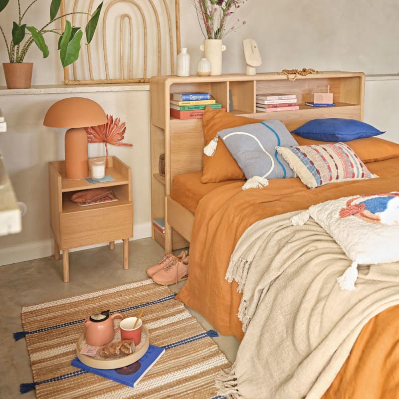 Tête de lit en chêne pour couchage 160 avec rangements - miniature 6