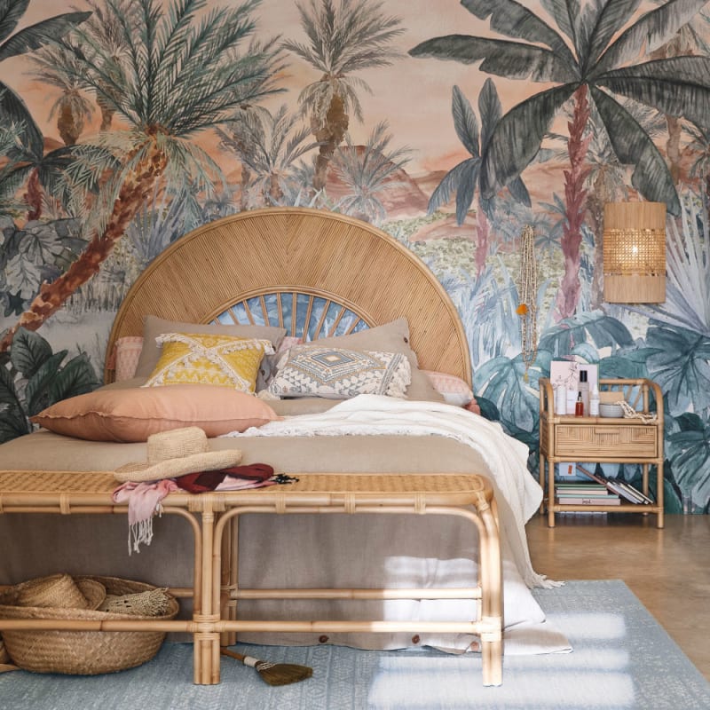 Tête de lit en rotin tressé pour couchage 160 - miniature 6