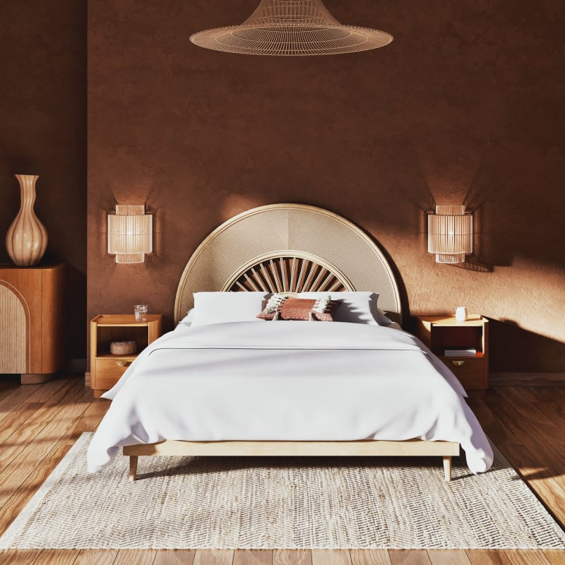 Tête de lit en rotin tressé pour couchage 160 - miniature 4