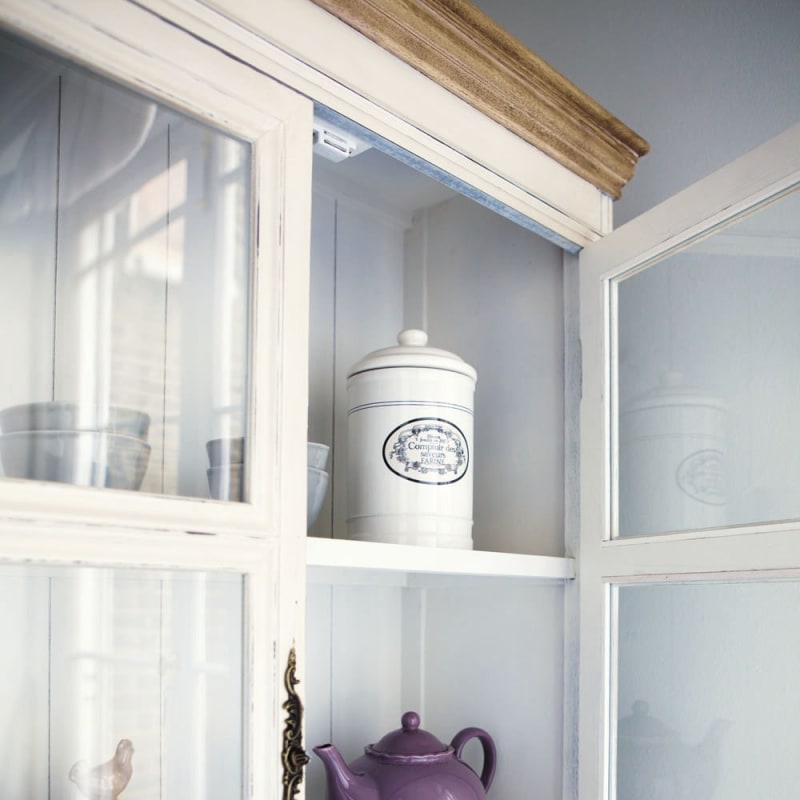 Vaisselier 2 portes crème L85 - miniature 10