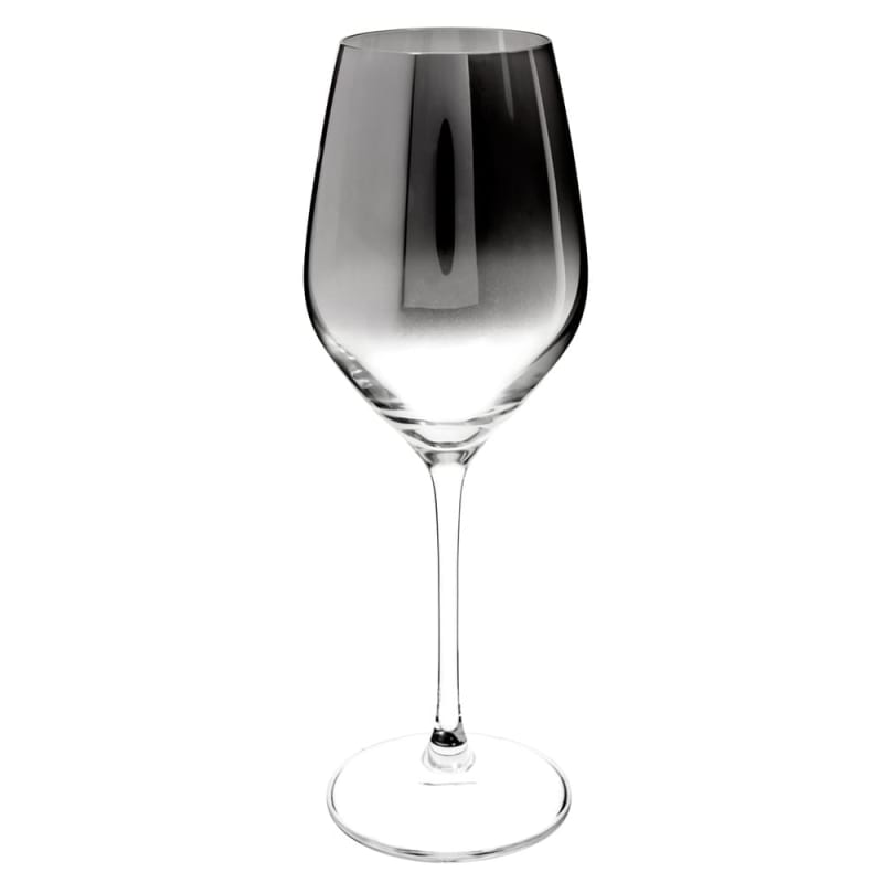 Verre à vin en verre effet chromé