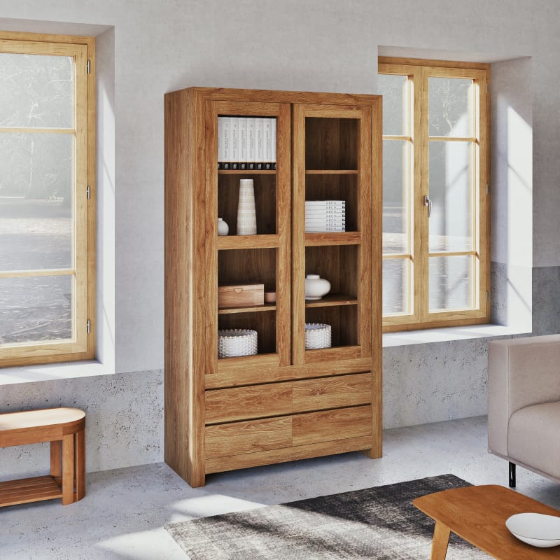 Vitrine en sheesham massif - miniature 3