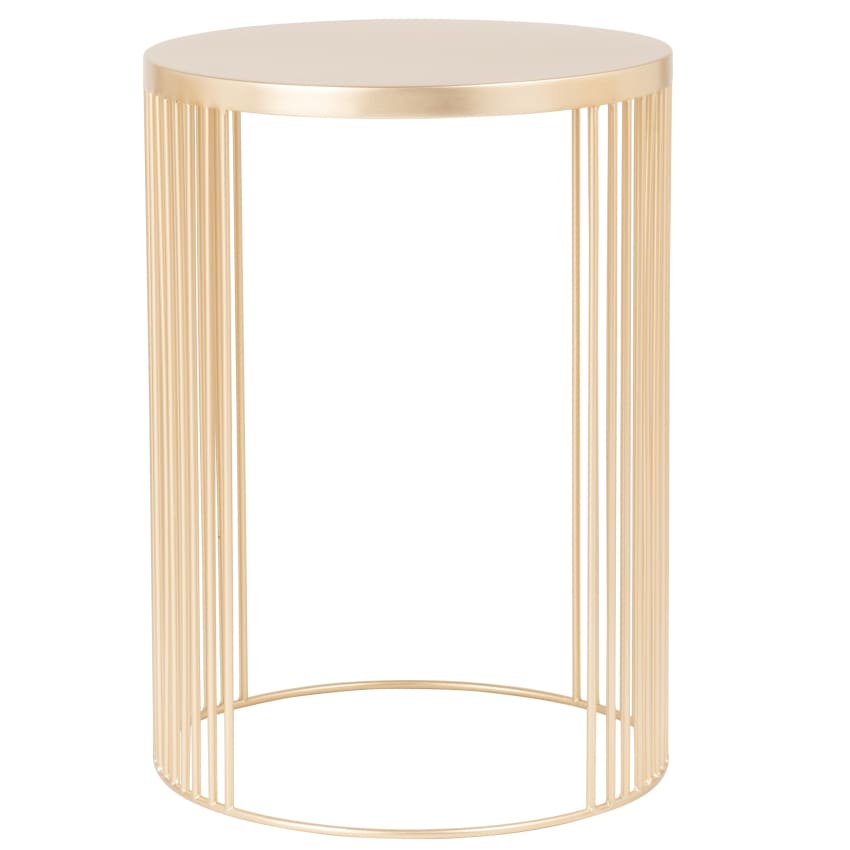 Lot De 2 Tables D'appoint Kare Design - Plateau Miroir, Structure Laiton, Diamètre 39 Et 27 Cm