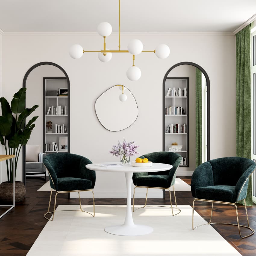 Moderne Ronde Granieten Top Eettafel Met Metalen Sokkel Voor Keuken en Eetkamer Grijs 70cm Stijlvolle Salontafel En Leisure End Table