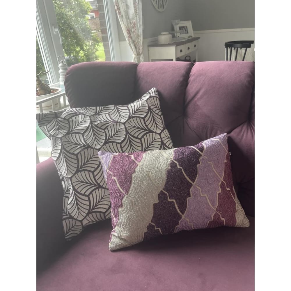 Housses De Coussin Motif Horreur Violet – 30x50 Cm, Imitation Lin, Fermeture éclair Invisible, Lot De 2