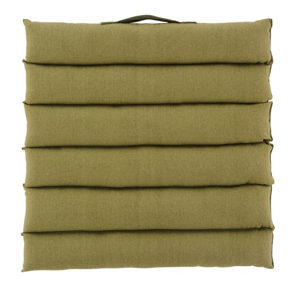 Maisons du Monde - Oihan - Cojín para silla de tela caqui de 40x40 cm