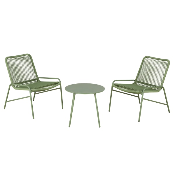 Maisons du Monde - Uvita - Conjunto de balcón de acero y resina reciclada verde