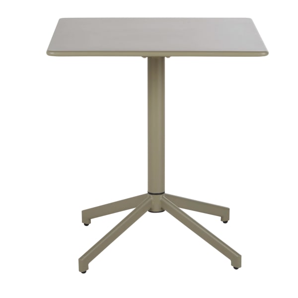 Maisons du Monde - Topia - Mesa de exterior abatible de acero verde caqui 70x70 cm