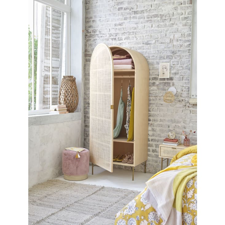 Solstice - Armoire 1 porte cannage en rotin