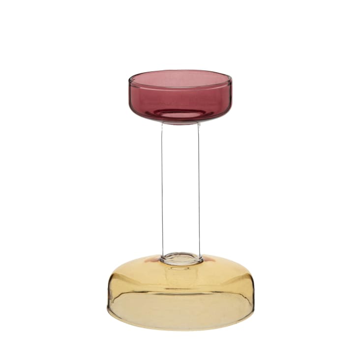 Bougeoir Verre Transparent - Manchon Anti-vent Pour Bougies - Décoration Table, Maison, Fête - 10x8 Cm - Verre Borosilicate - 7