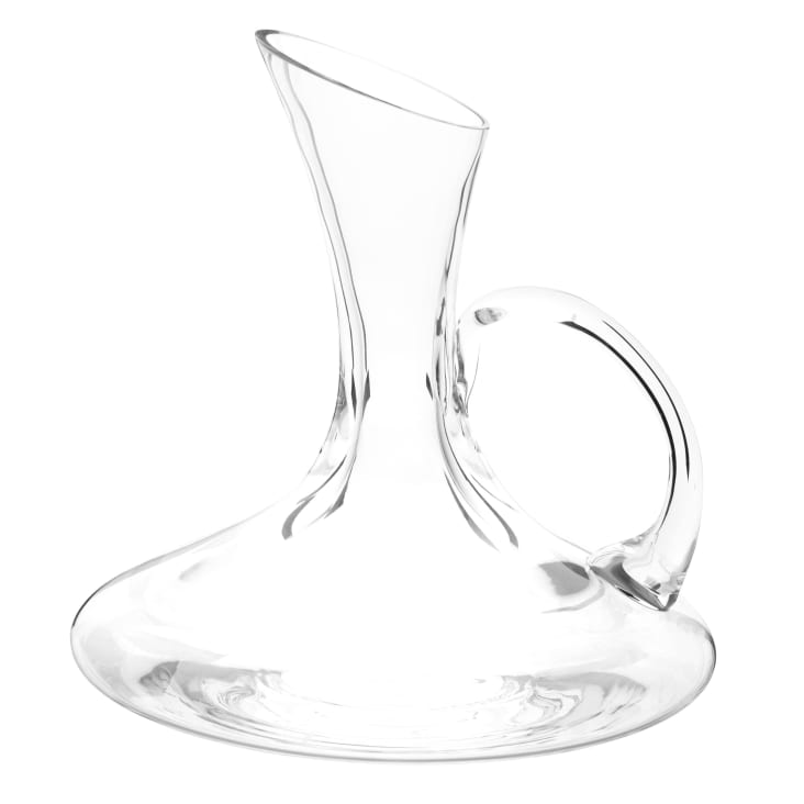 Carafe à eau en verre strié et bouchon doré 1L